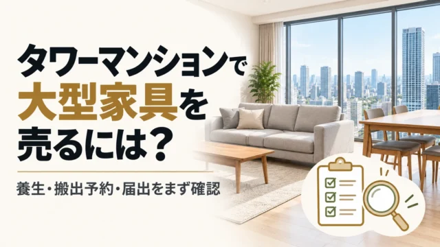 タワーマンションで大型家具を売るときの注意点｜養生・搬出予約の確認