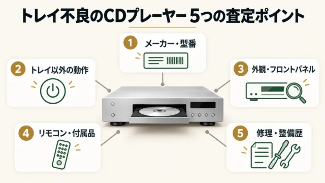 ローディング故障のCDプレーヤーで査定時に見られるポイント